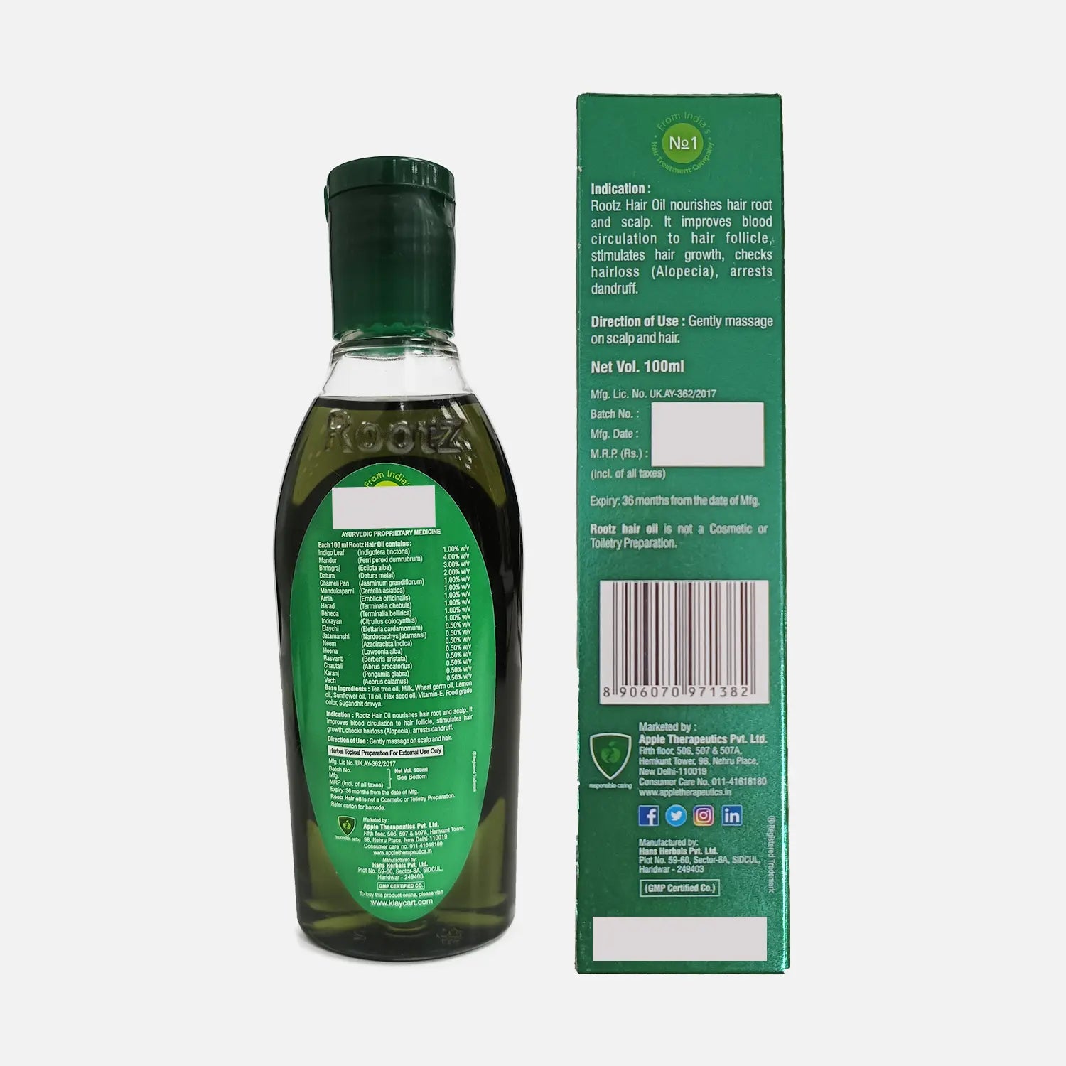 Rootz Hair Oil - Klaycart