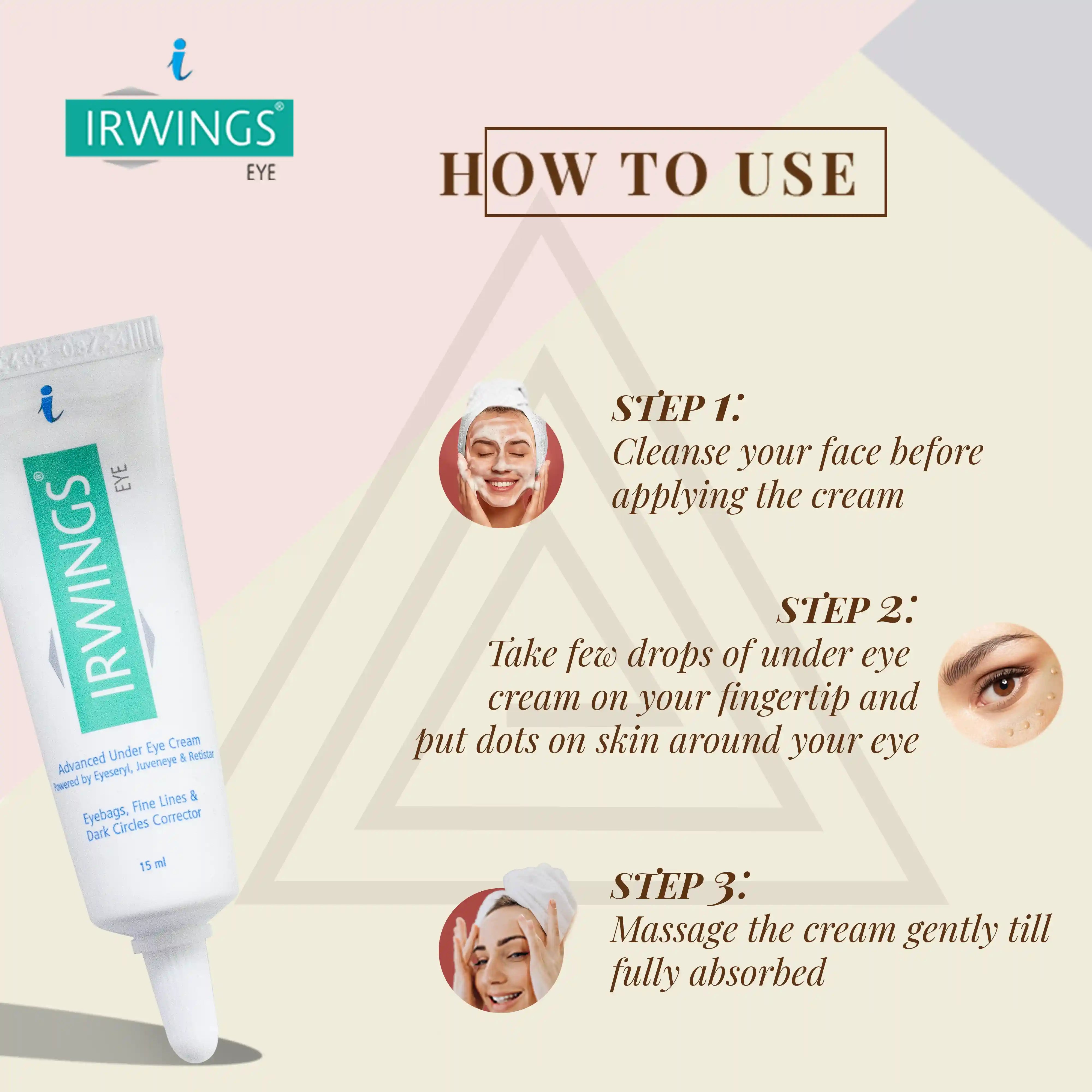 how to use Irwings under eye cream
