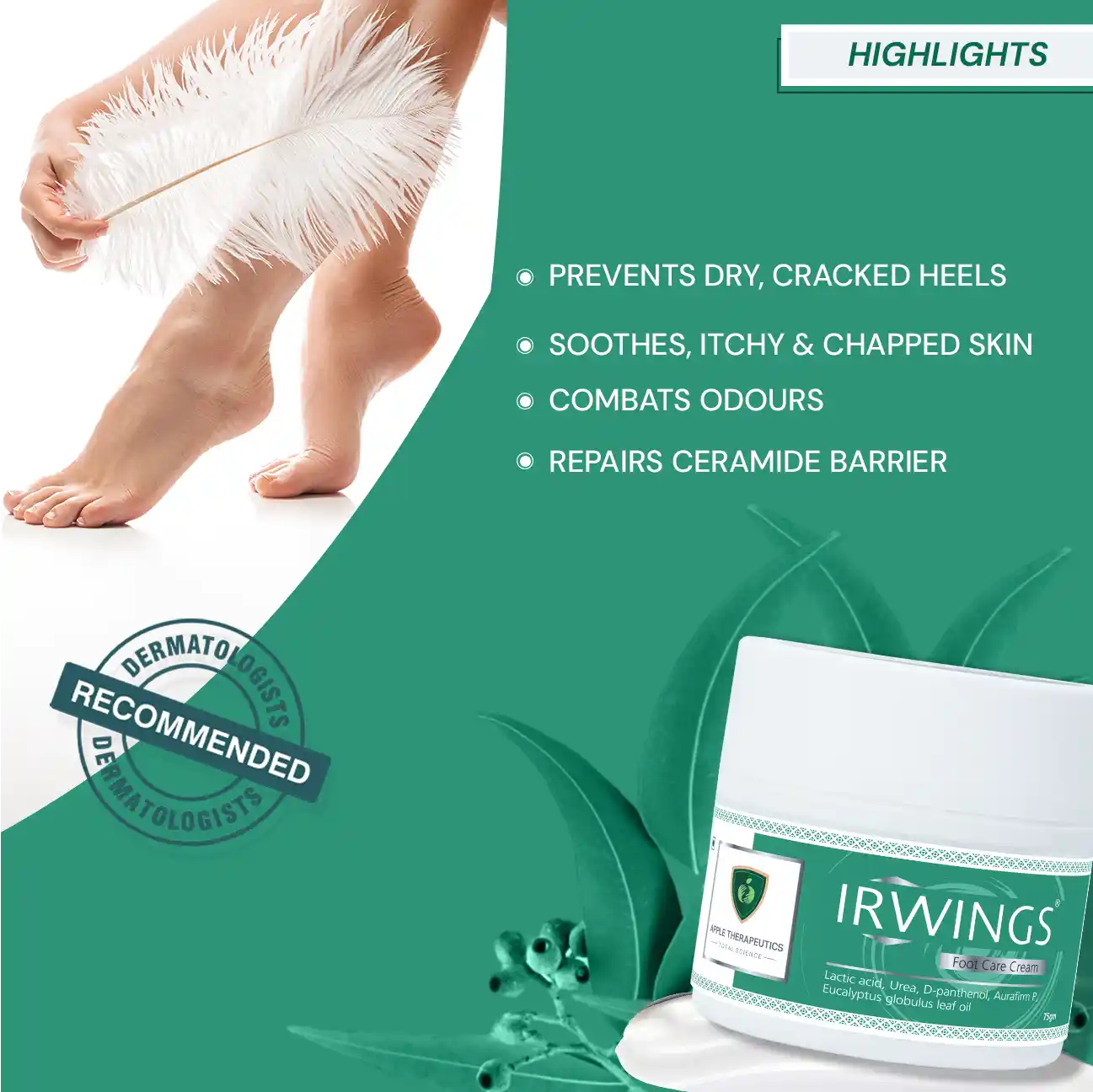 cracked feet remedies with Irwings Foot Care Cream
