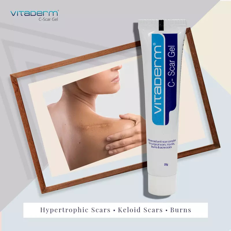 wound and scar repair with vitaderm c-scar gel