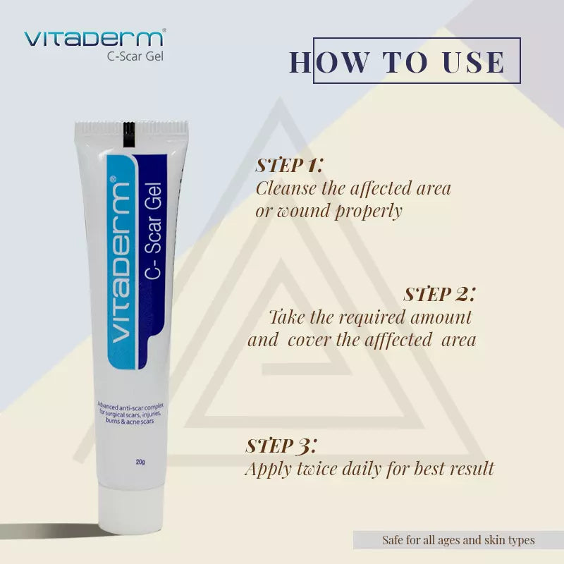 how to use vitaderm scar corrector