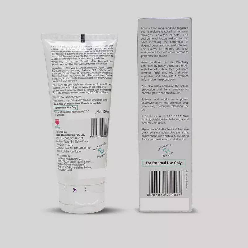 L'emollis Clear Face Gel - Klaycart