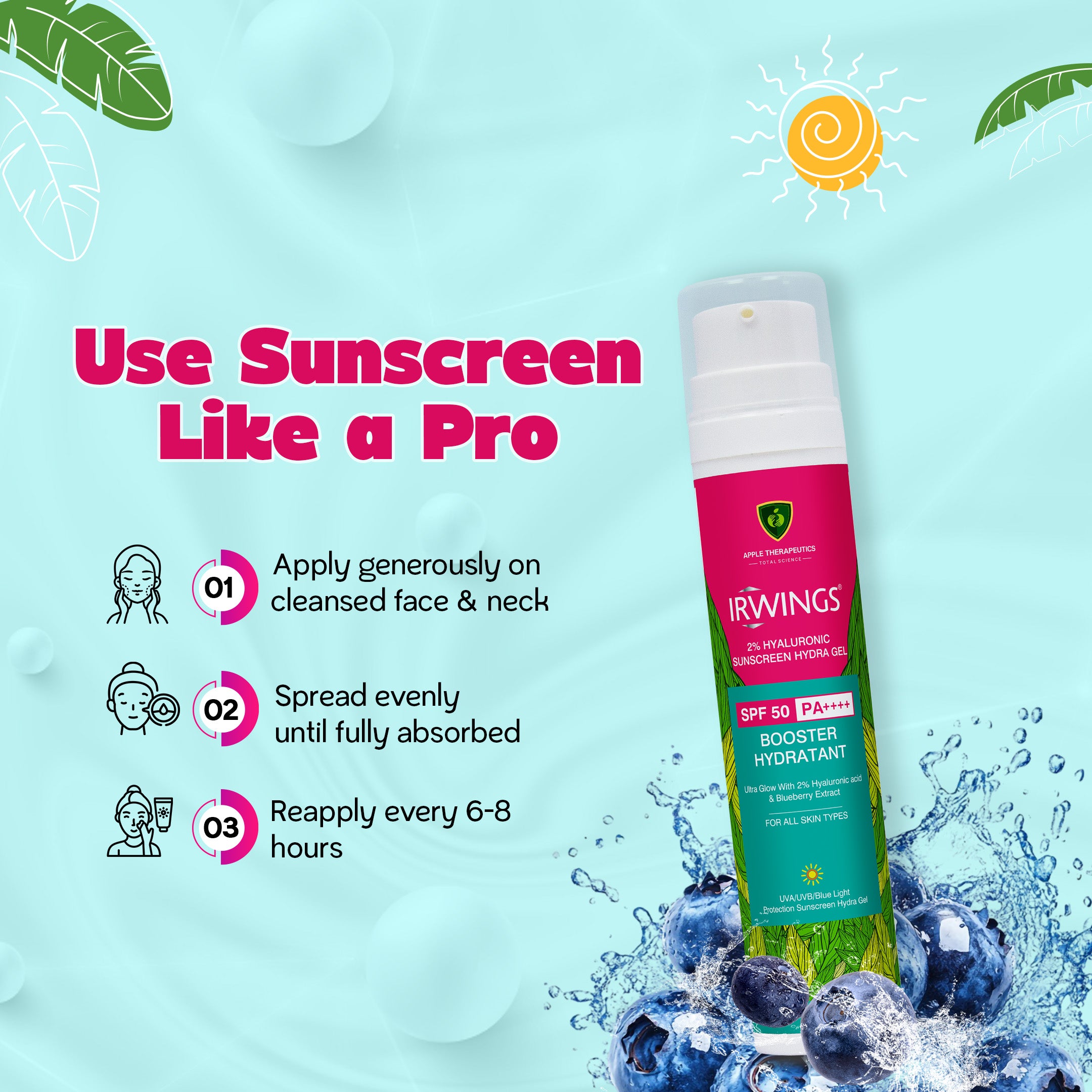 Irwings 2% Hyaluronic Acid Sunscreen Hydra Gel SPF 50 PA++++ - Klaycart