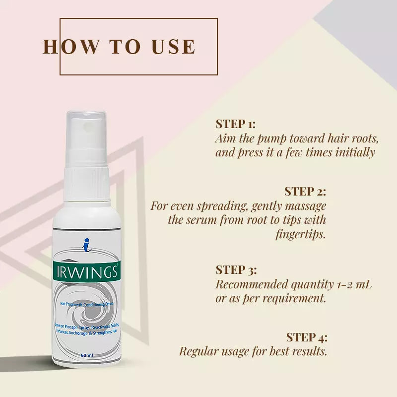 how to use irwings hair growth serum