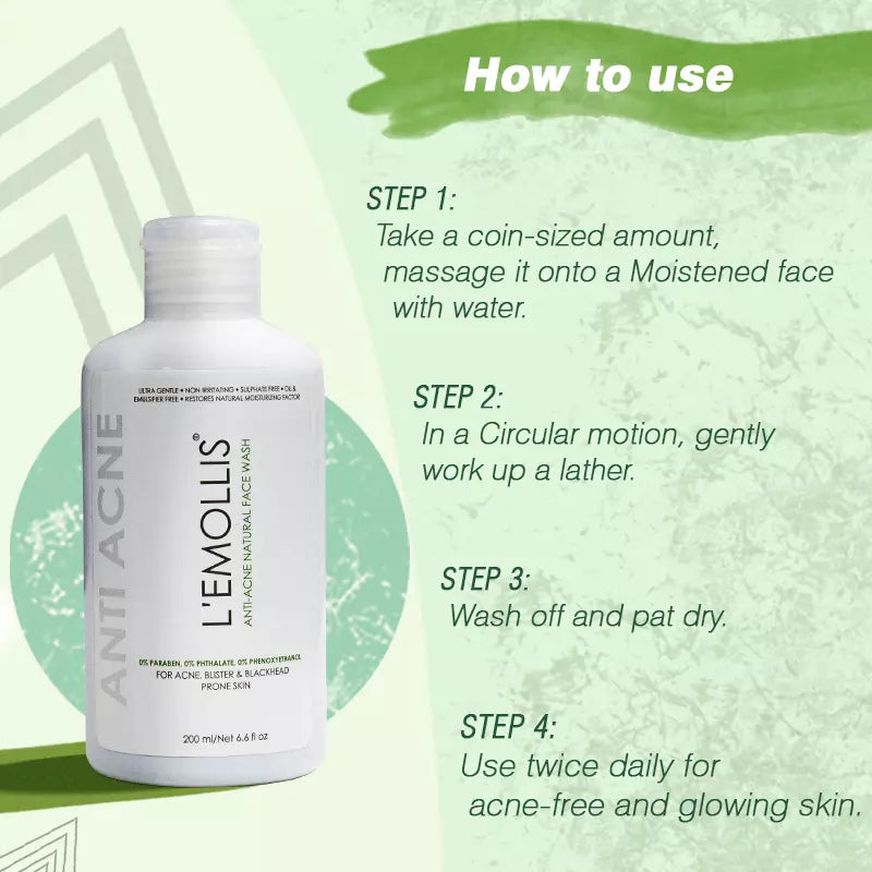 L'emollis Anti Acne Natural Face Wash - Klaycart