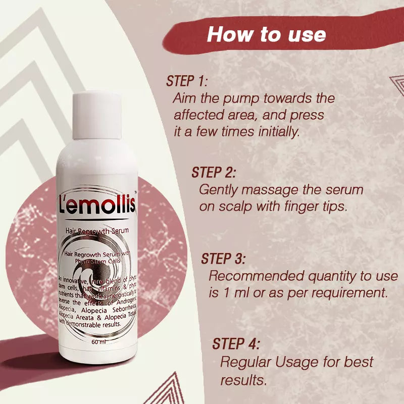 how to use lemollis hair regrowth serum