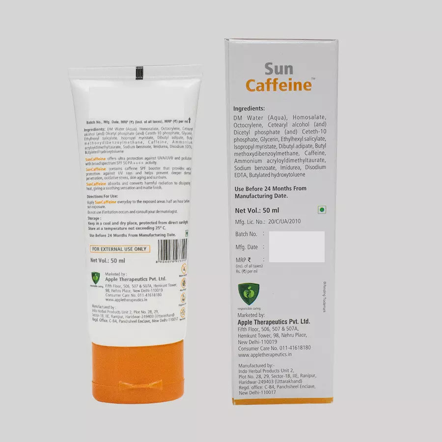 SunCaffeine Sunscreen product side image