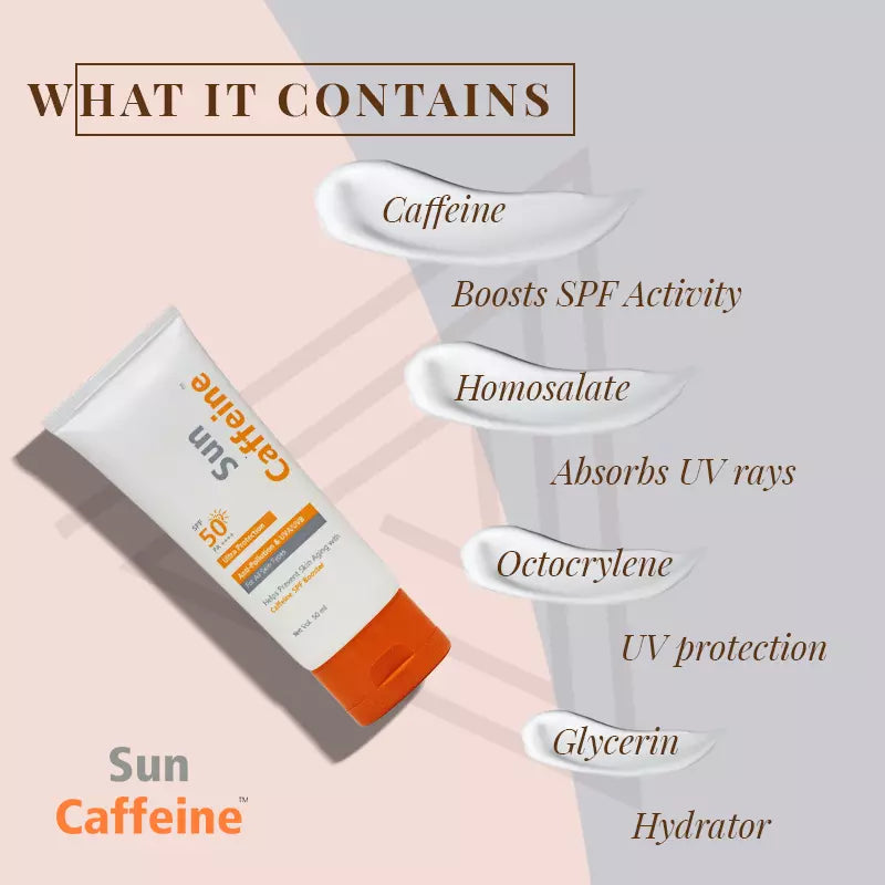 what doest sun caffeine sunscreen contains
