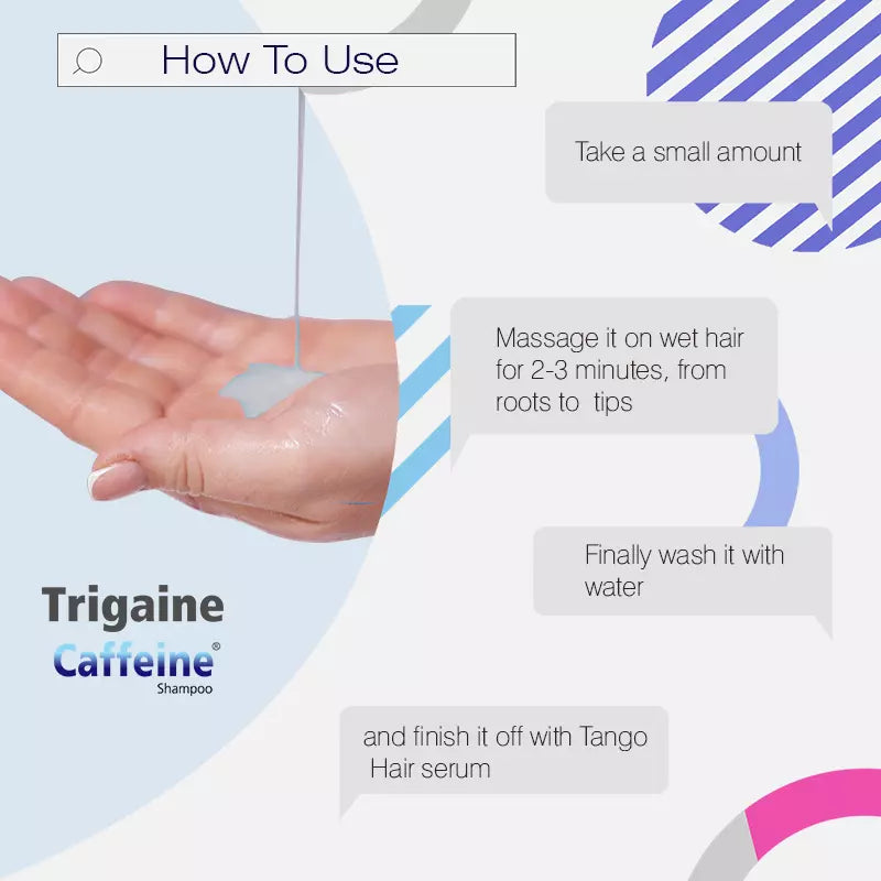 how to use trigaine caffeine shampoo