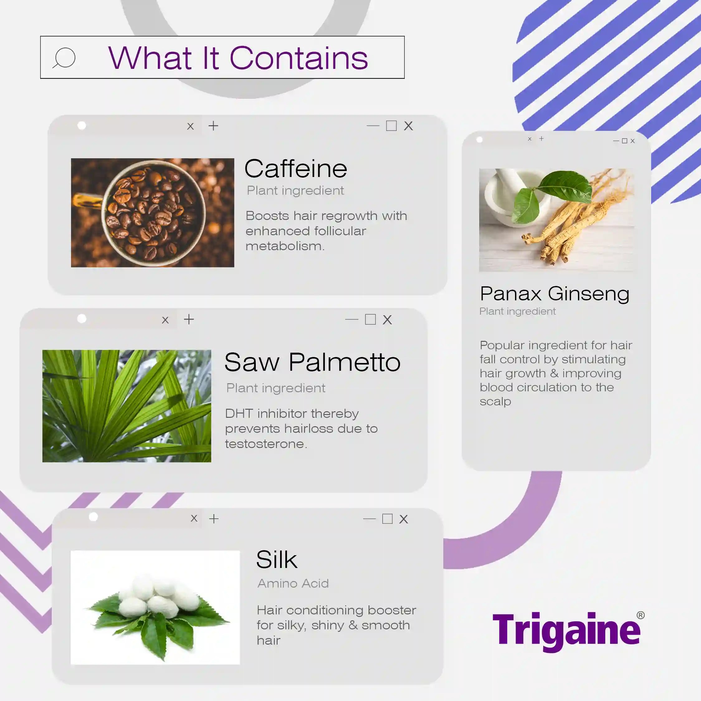 Trigaine caffeine hair fall control mask ingredients