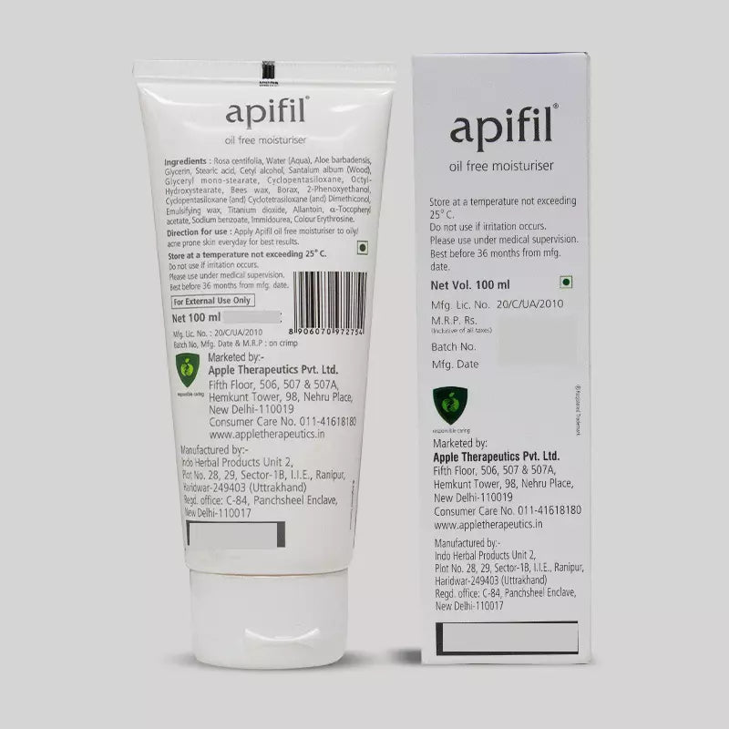Apifil Oil Free Moisturizer For Oily Acne Prone Skin Apifil Oil Free Moisturizer For Oily Acne Prone Skin