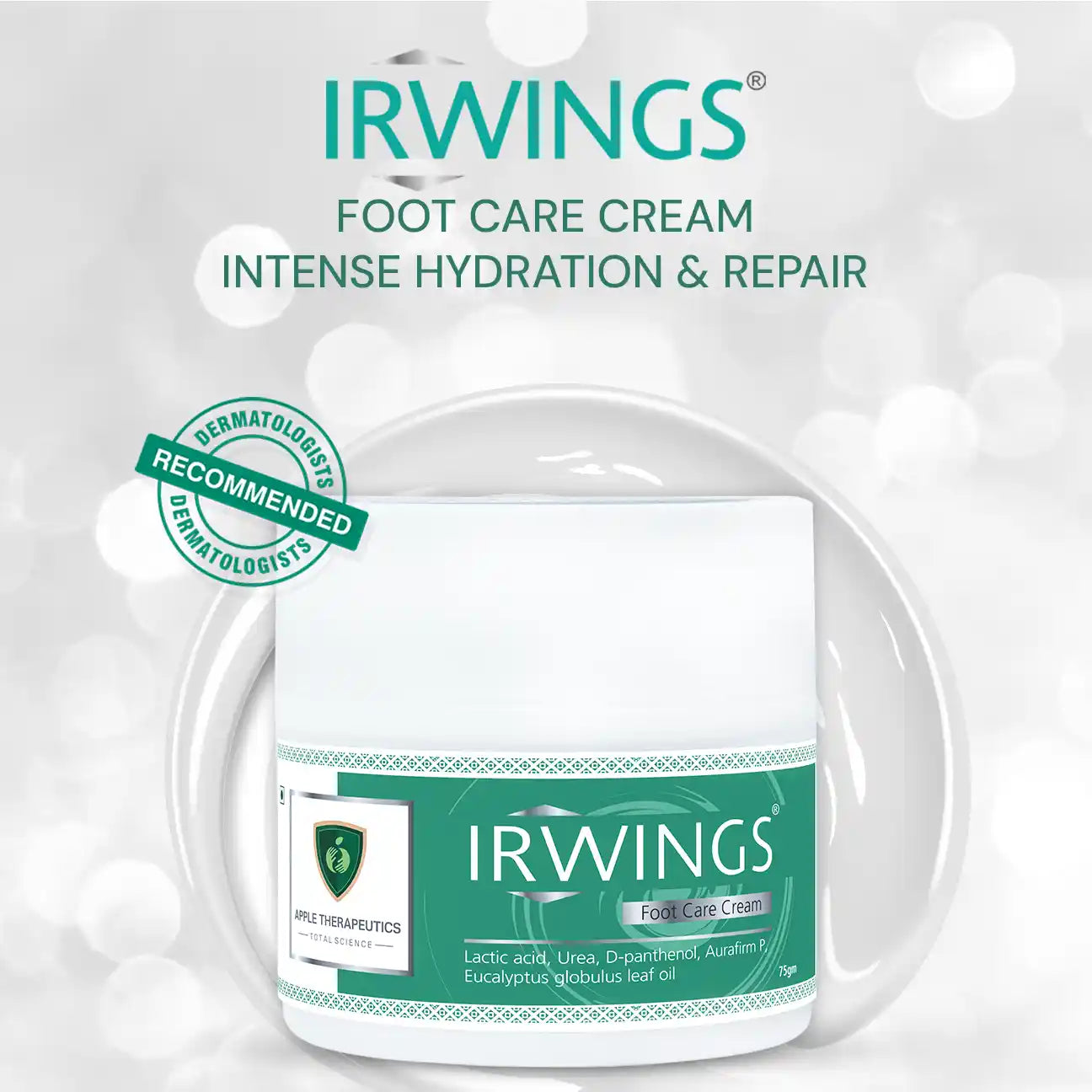 Irwings Foot Care Cream with iintense hydration for heel