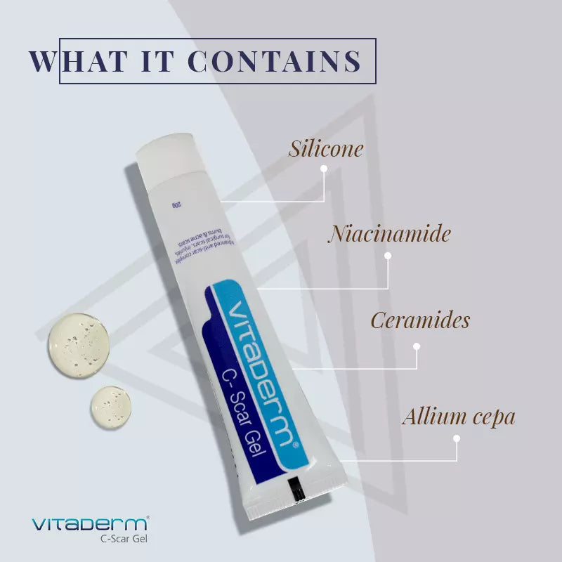 vitaderm c scar gel contains