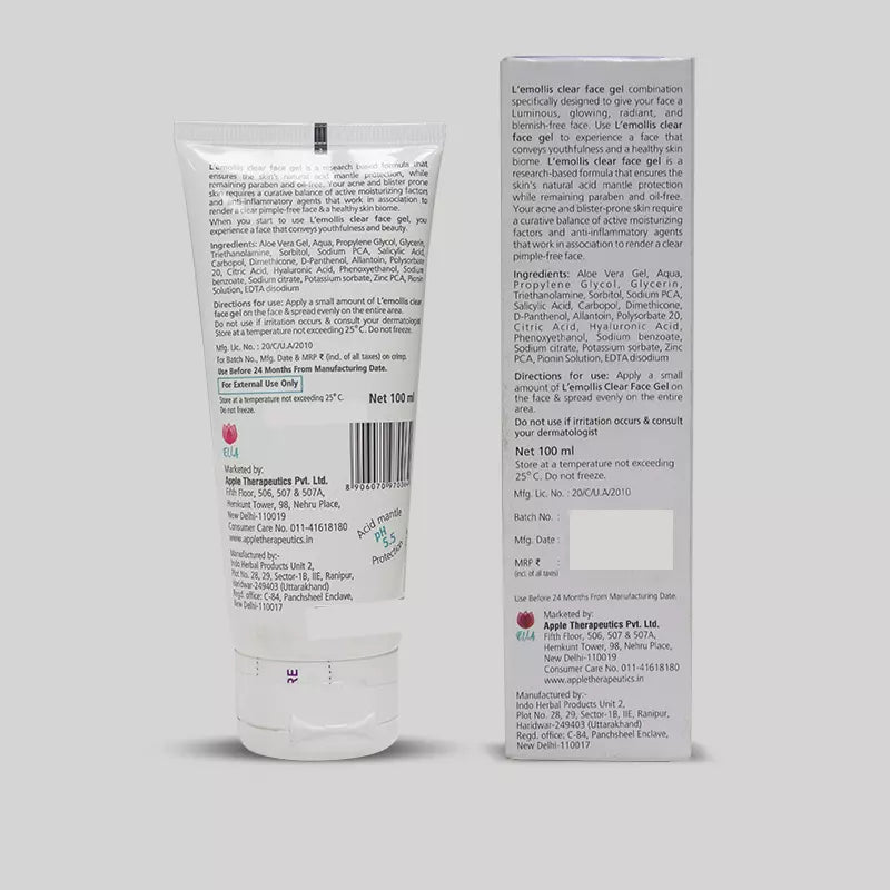 L'emollis Clear Face Gel - Klaycart